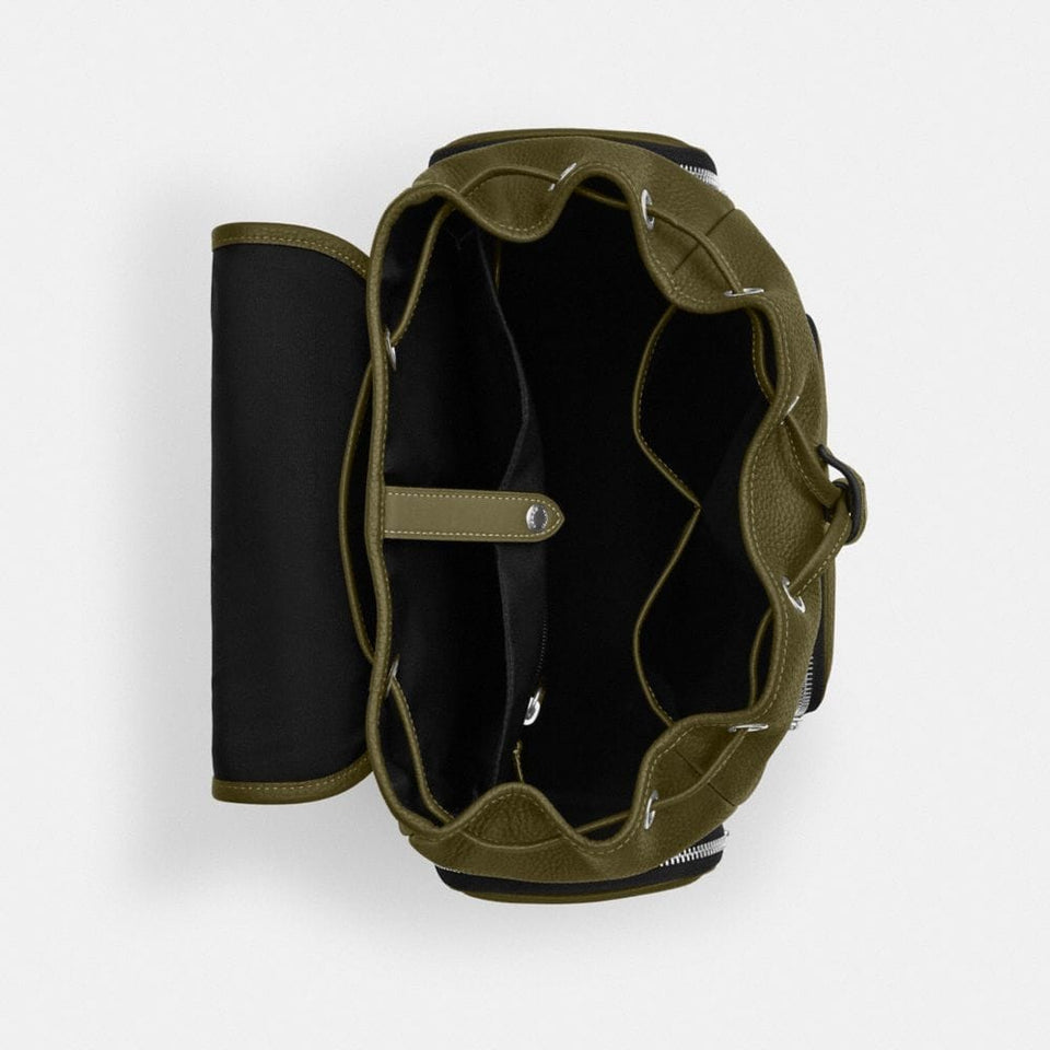 Coach Finn Backpack Silver Olive