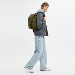 Coach Finn Backpack Silver Olive