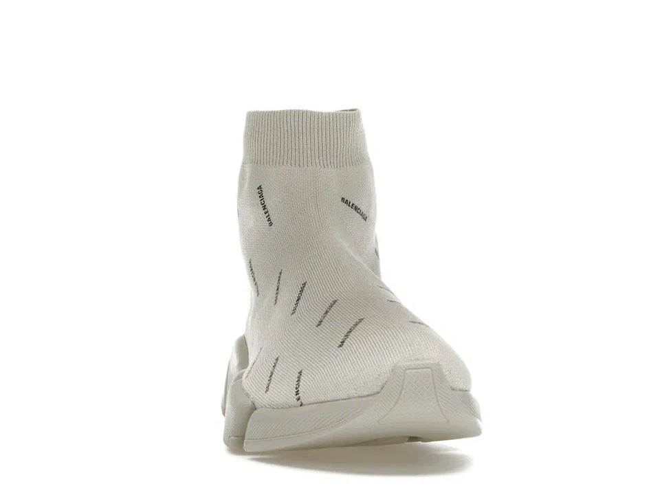 Balenciaga Speed Trainer 2.0 All Over Logo Beige