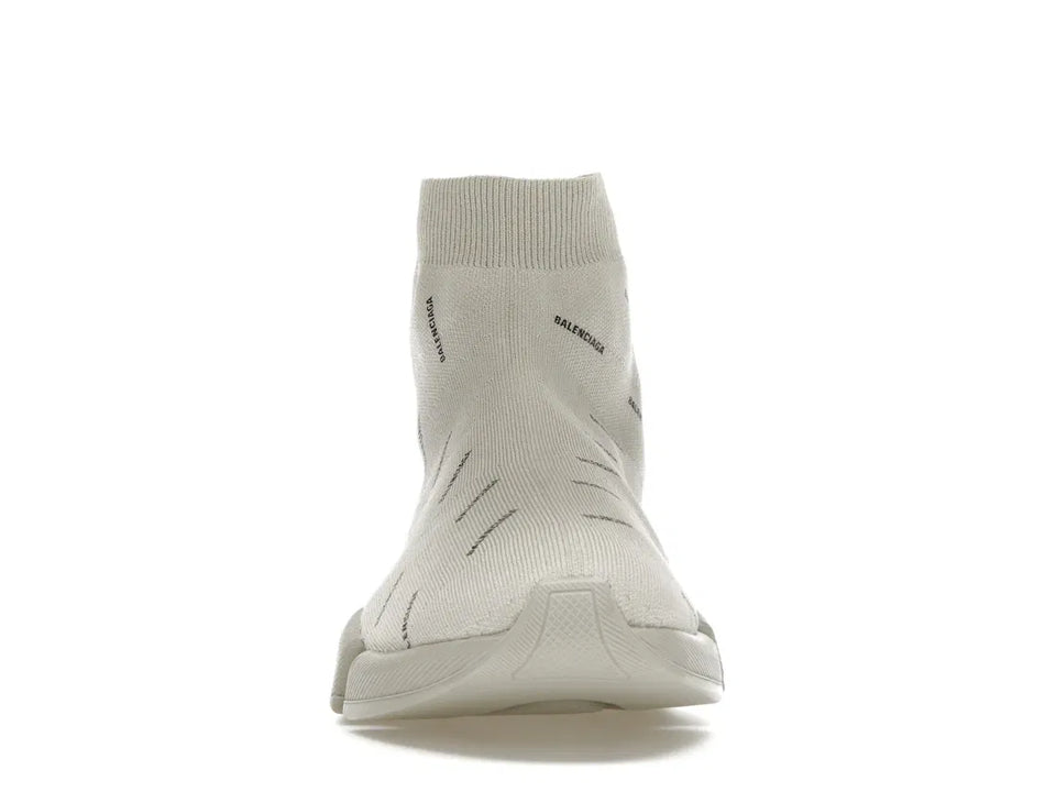 Balenciaga Speed Trainer 2.0 All Over Logo Beige