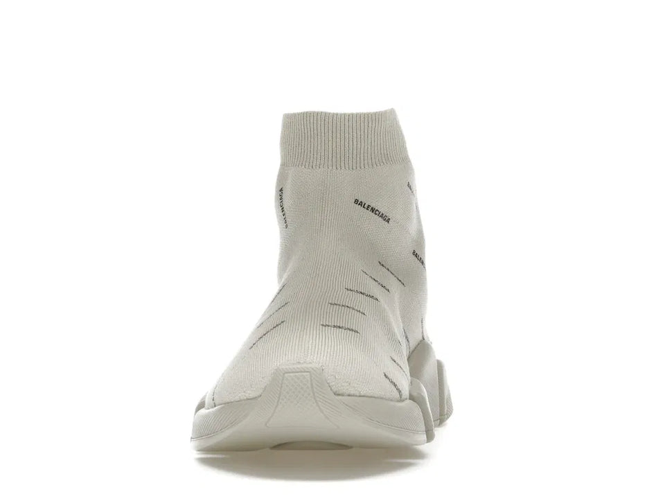 Balenciaga Speed Trainer 2.0 All Over Logo Beige
