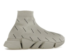 Balenciaga Speed Trainer 2.0 All Over Logo Beige