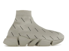 Balenciaga Speed Trainer 2.0 All Over Logo Beige