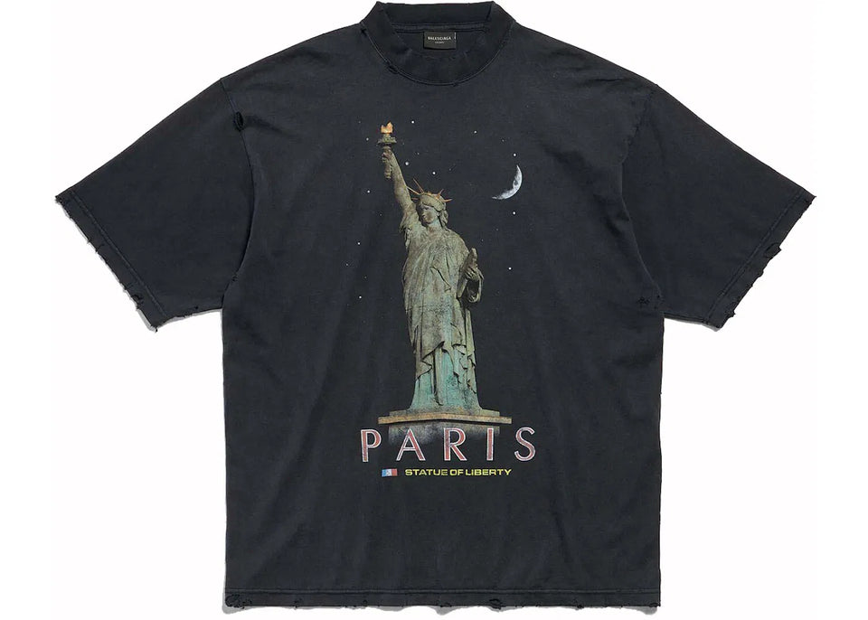 Balenciaga Paris Liberty Medium Fit T-Shirt Black