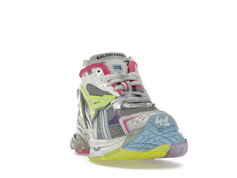 Balenciaga Runner Leather Free Grey Light Purple Neon Yellow White