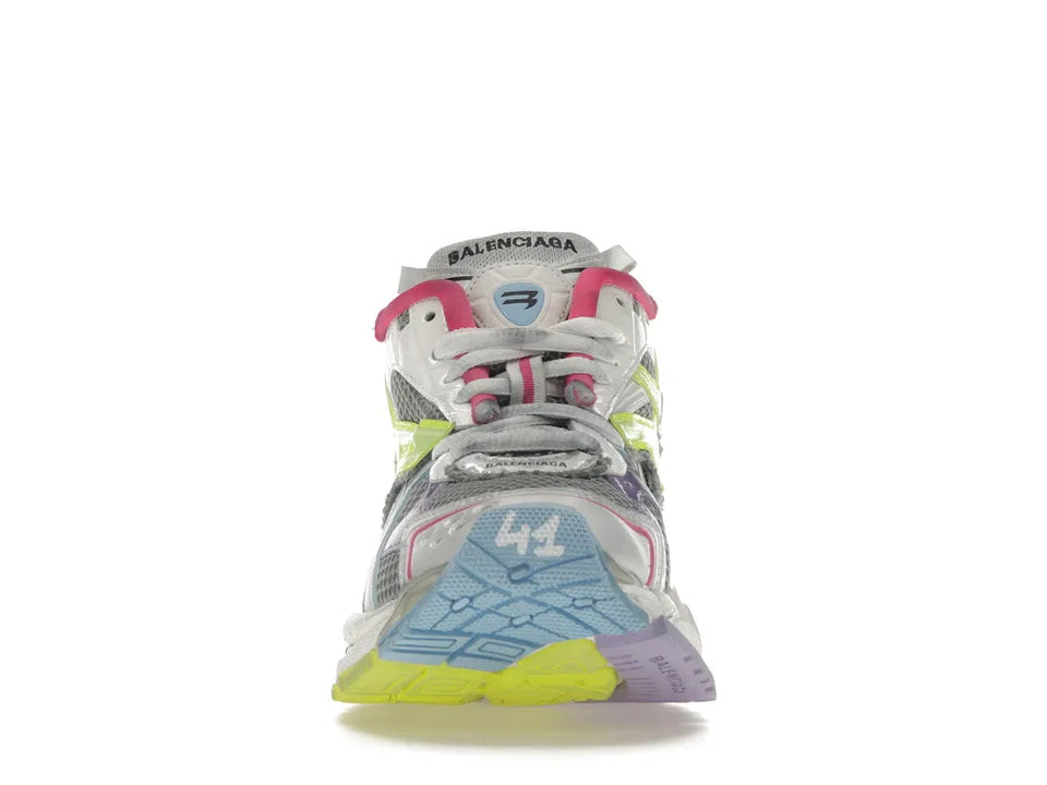 Balenciaga Runner Leather Free Grey Light Purple Neon Yellow White