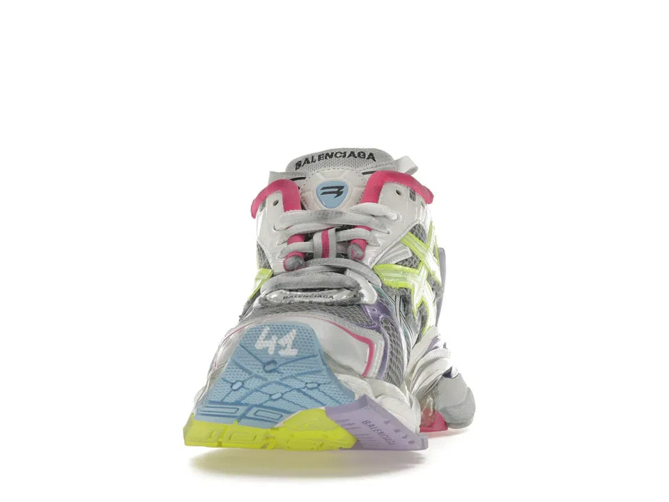Balenciaga Runner Leather Free Grey Light Purple Neon Yellow White
