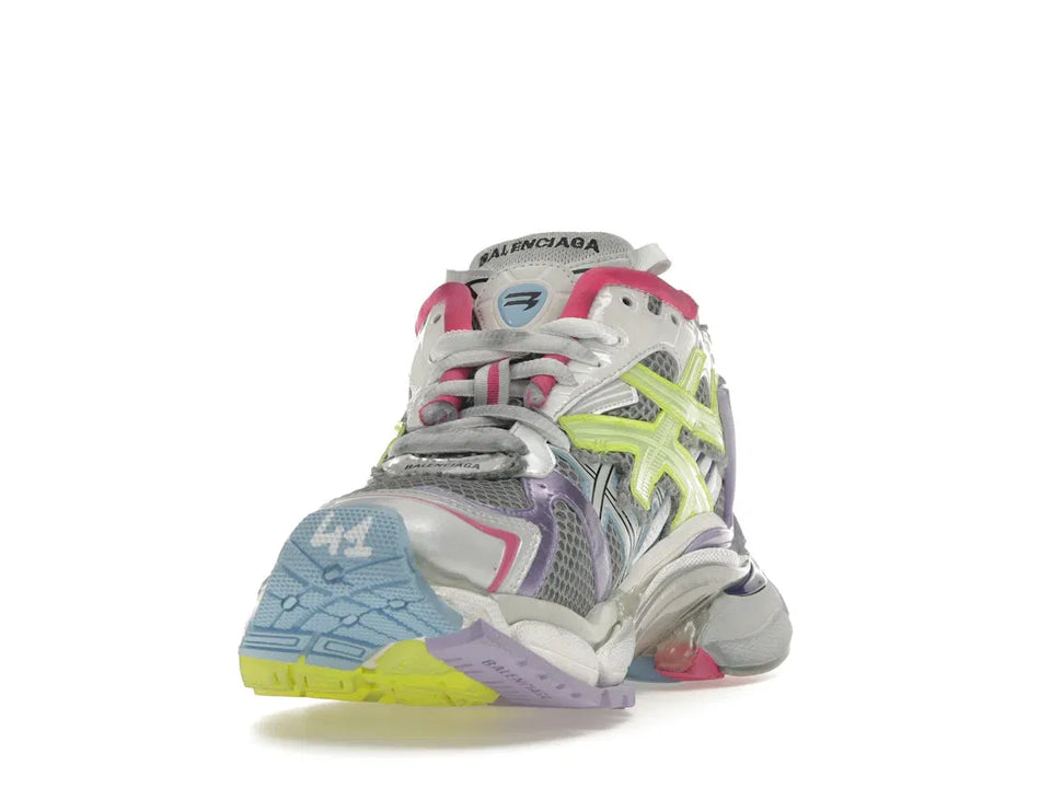 Balenciaga Runner Leather Free Grey Light Purple Neon Yellow White