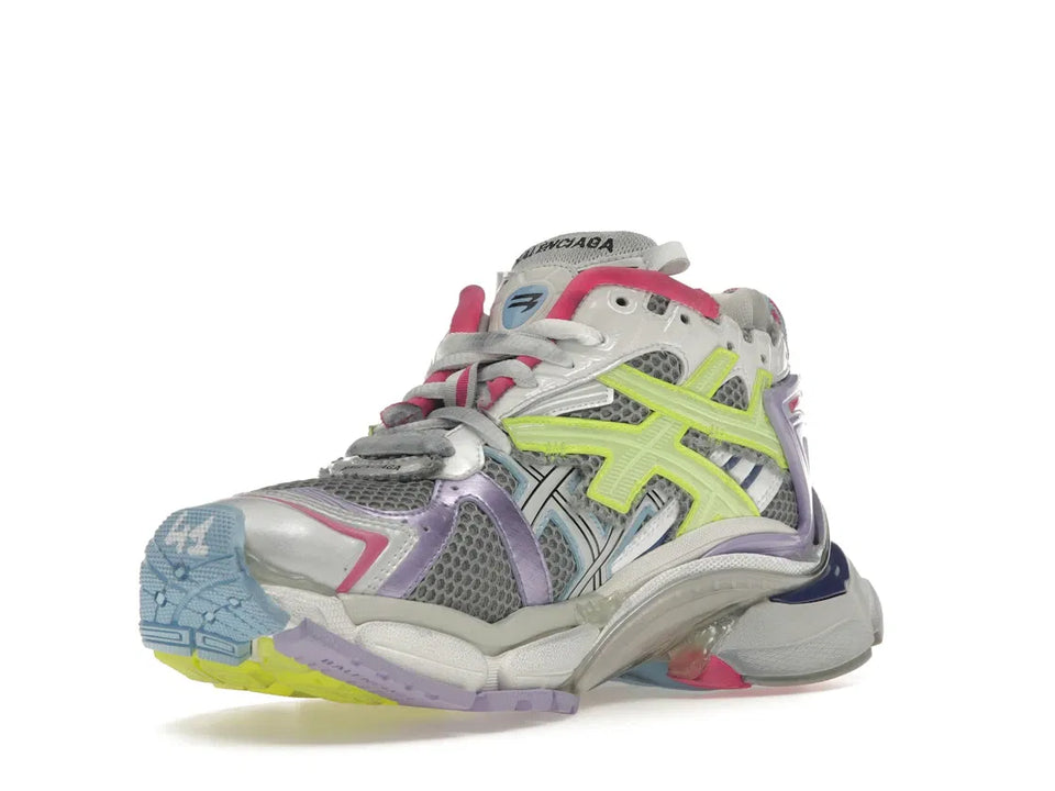 Balenciaga Runner Leather Free Grey Light Purple Neon Yellow White