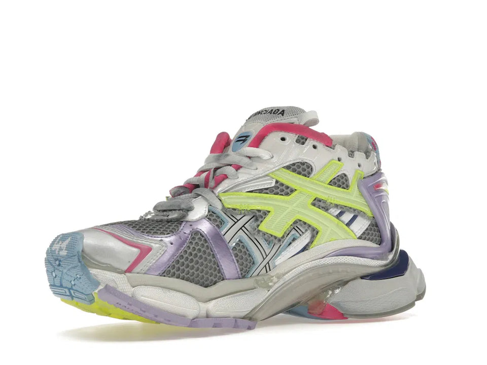 Balenciaga Runner Leather Free Grey Light Purple Neon Yellow White