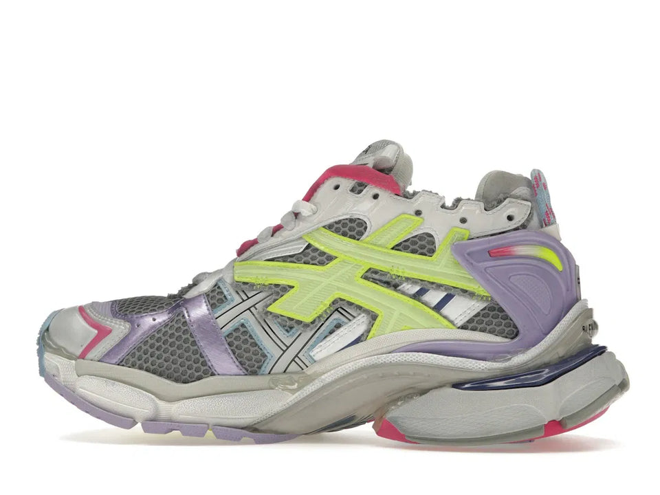 Balenciaga Runner Leather Free Grey Light Purple Neon Yellow White