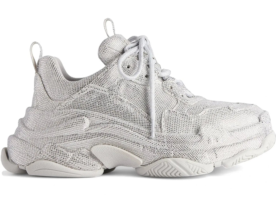 Balenciaga Triple S Light Grey Rhinestones (Women's)