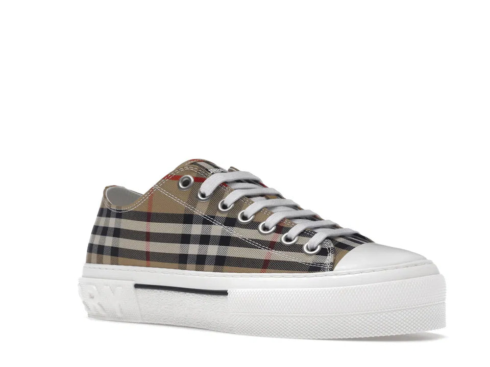 Burberry Vintage Check Cotton Sneakers Archive Beige White