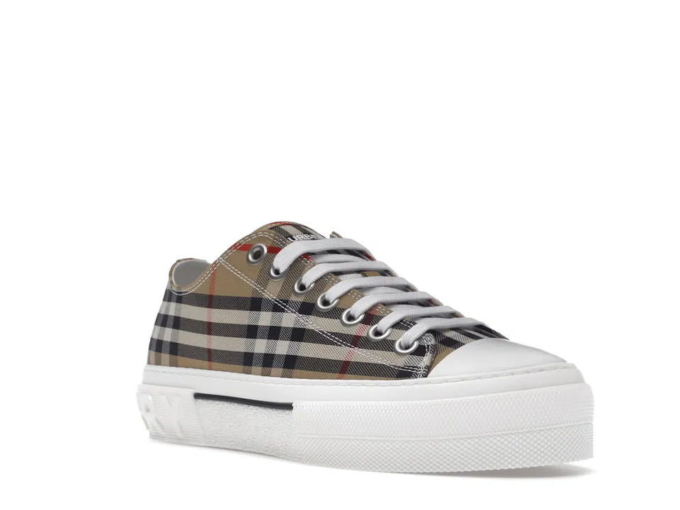 Burberry Vintage Check Cotton Sneakers Archive Beige White
