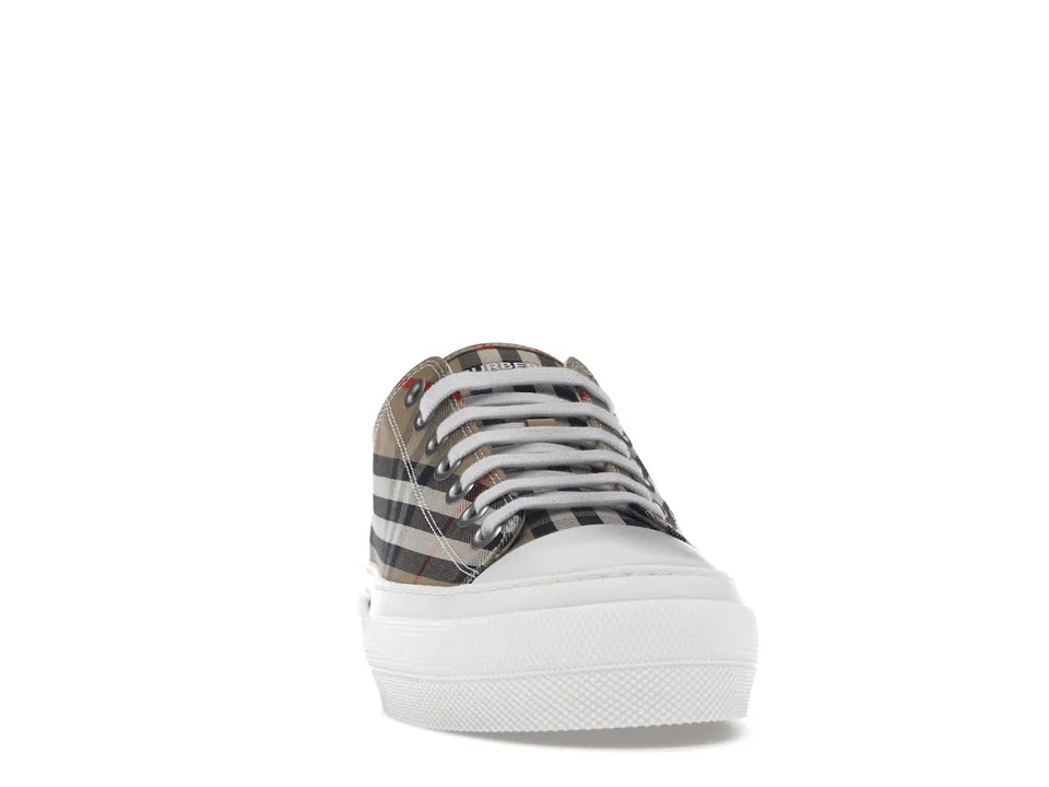 Burberry Vintage Check Cotton Sneakers Archive Beige White