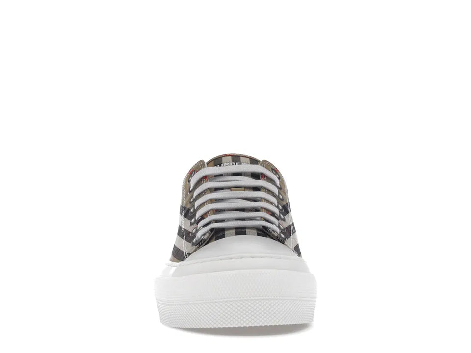 Burberry Vintage Check Cotton Sneakers Archive Beige White