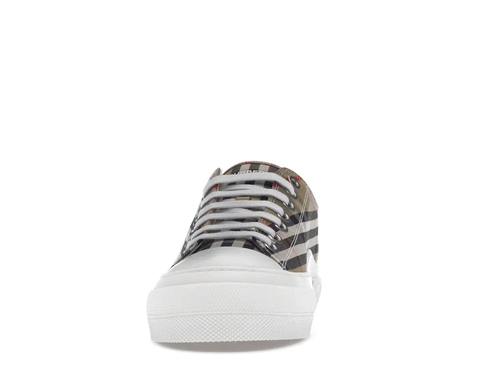 Burberry Vintage Check Cotton Sneakers Archive Beige White