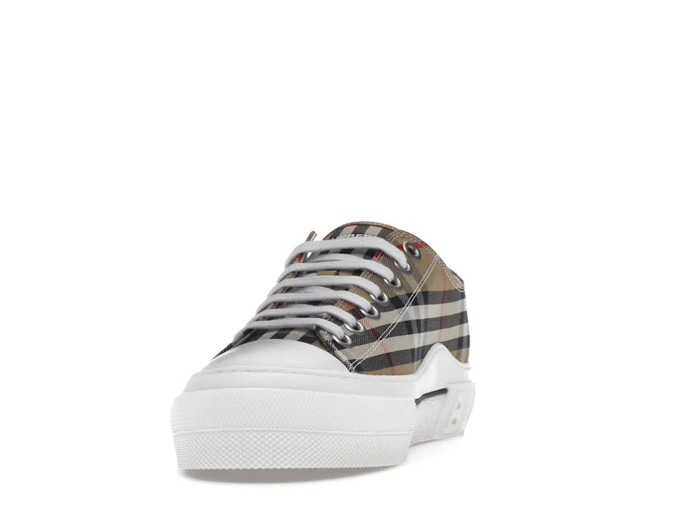 Burberry Vintage Check Cotton Sneakers Archive Beige White