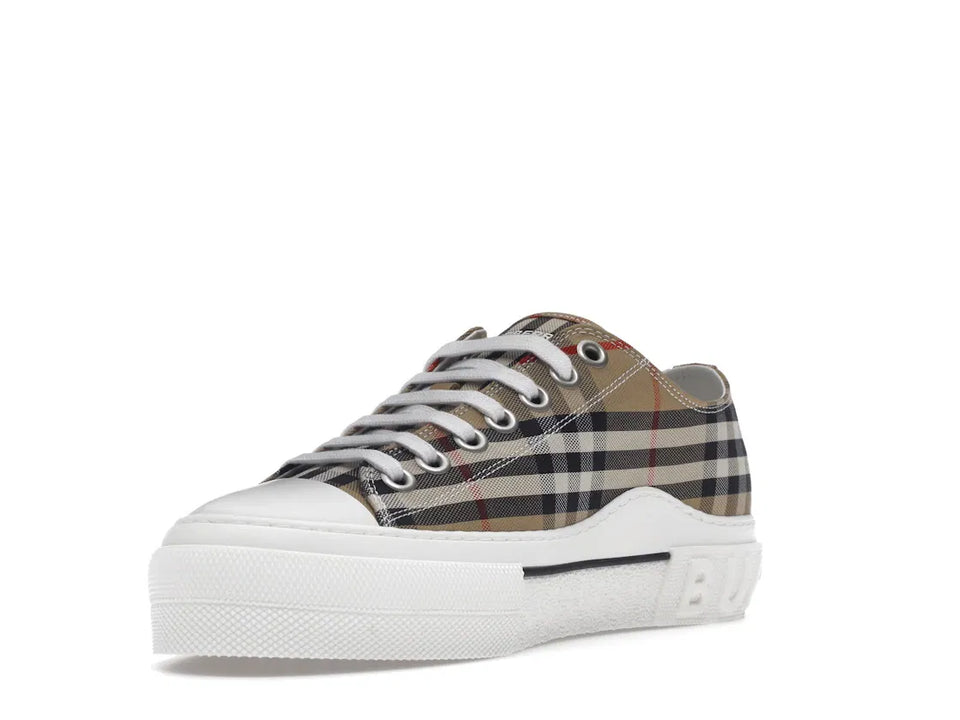 Burberry Vintage Check Cotton Sneakers Archive Beige White