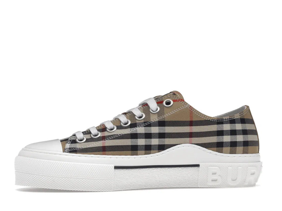Burberry Vintage Check Cotton Sneakers Archive Beige White