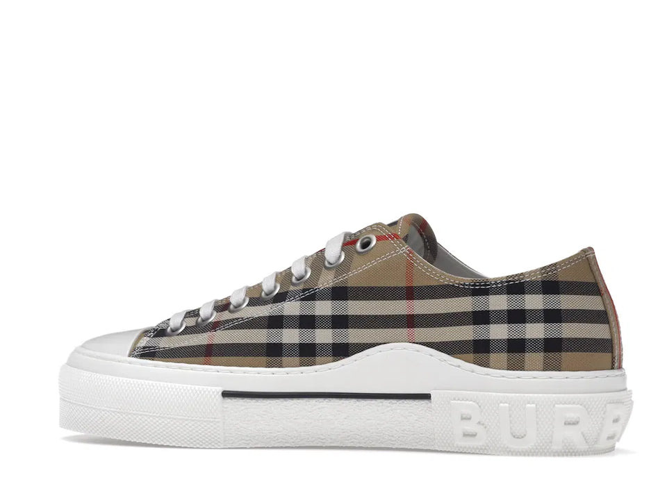 Burberry Vintage Check Cotton Sneakers Archive Beige White