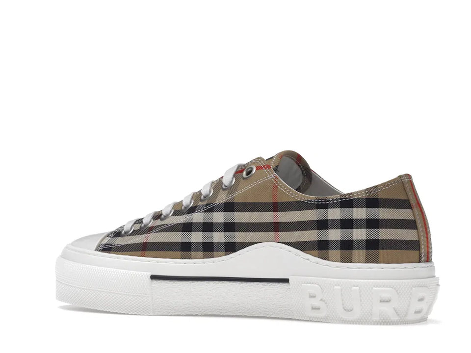 Burberry Vintage Check Cotton Sneakers Archive Beige White