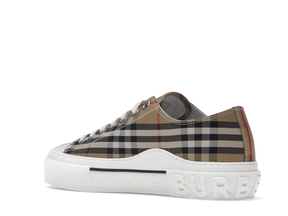 Burberry Vintage Check Cotton Sneakers Archive Beige White