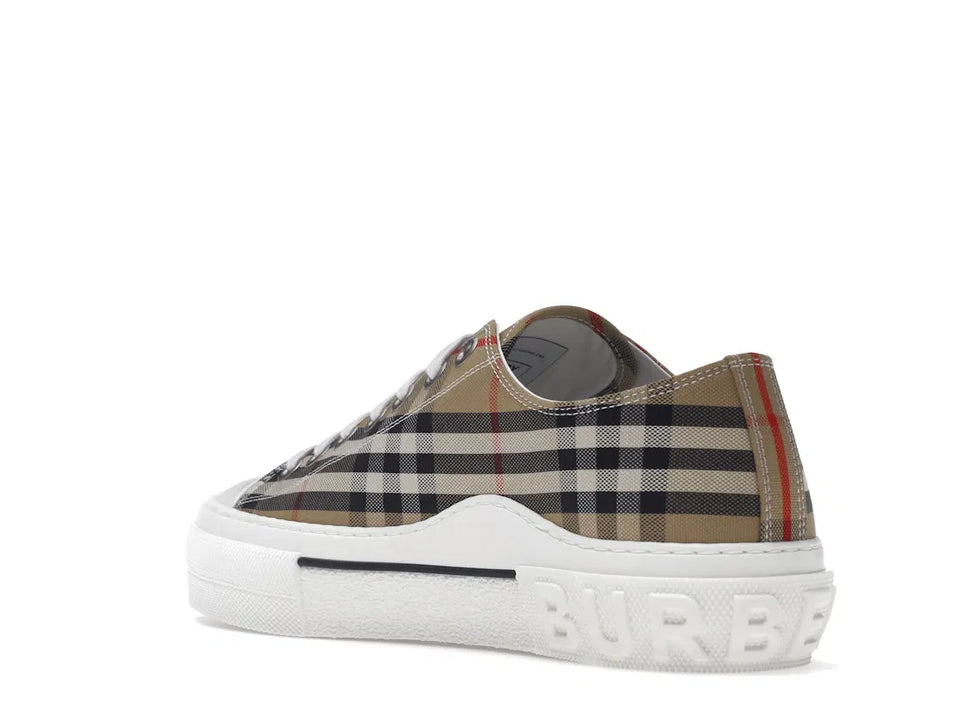 Burberry Vintage Check Cotton Sneakers Archive Beige White