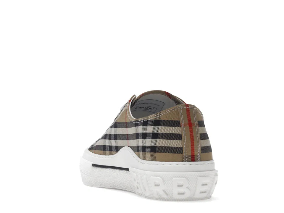 Burberry Vintage Check Cotton Sneakers Archive Beige White