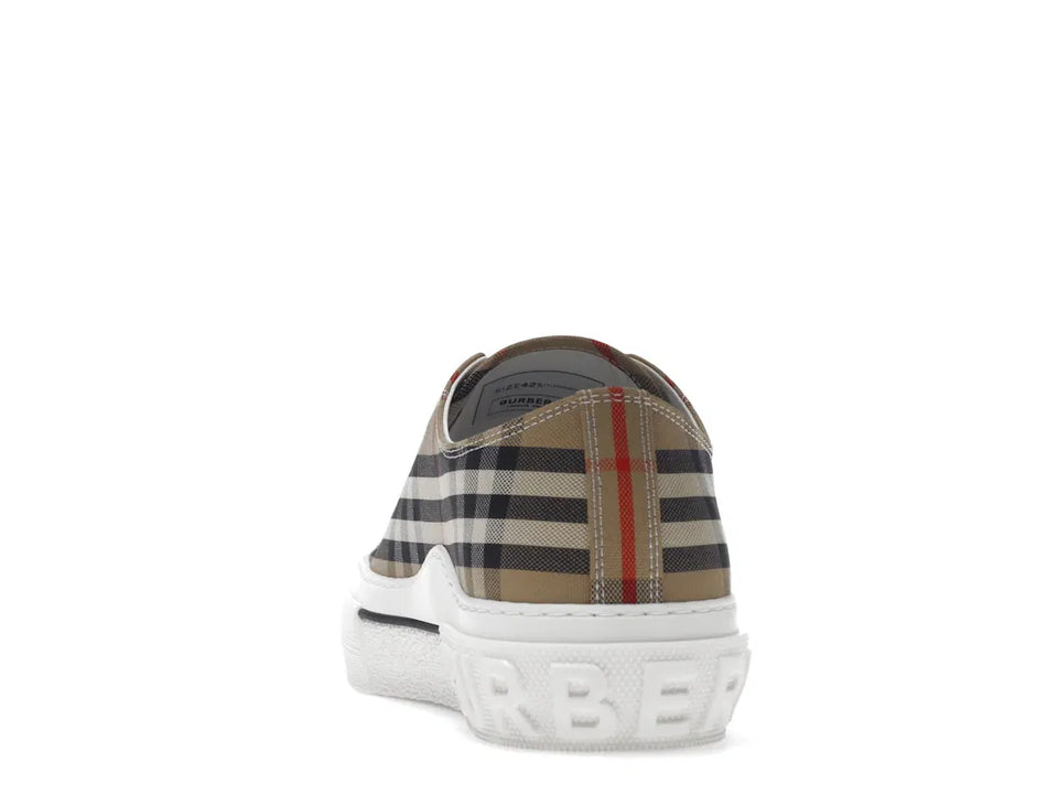 Burberry Vintage Check Cotton Sneakers Archive Beige White