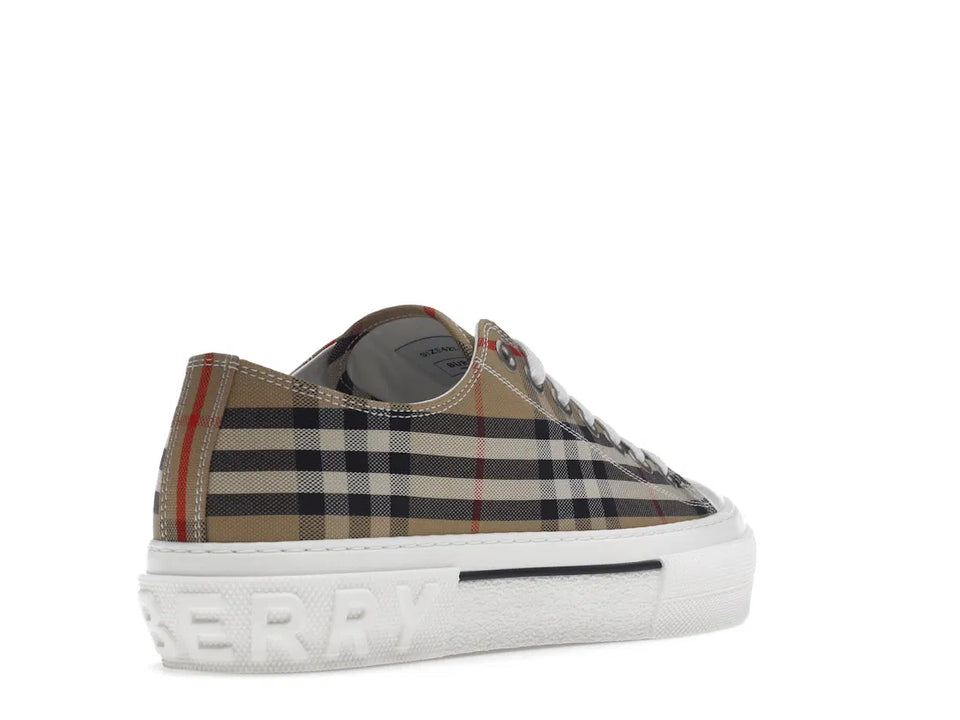 Burberry Vintage Check Cotton Sneakers Archive Beige White