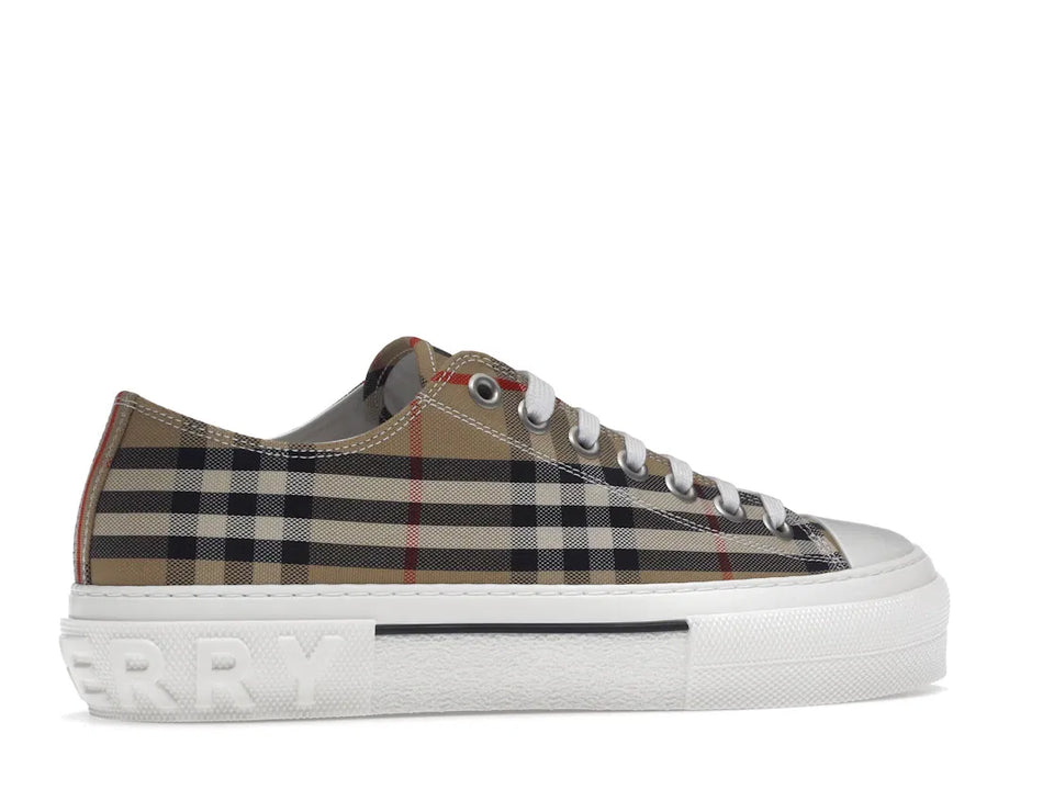 Burberry Vintage Check Cotton Sneakers Archive Beige White