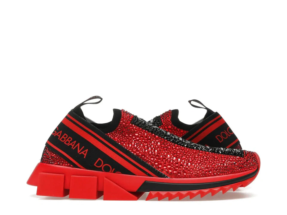 Dolce & Gabbana Sorrento Slip On Red Crystal (Women's)