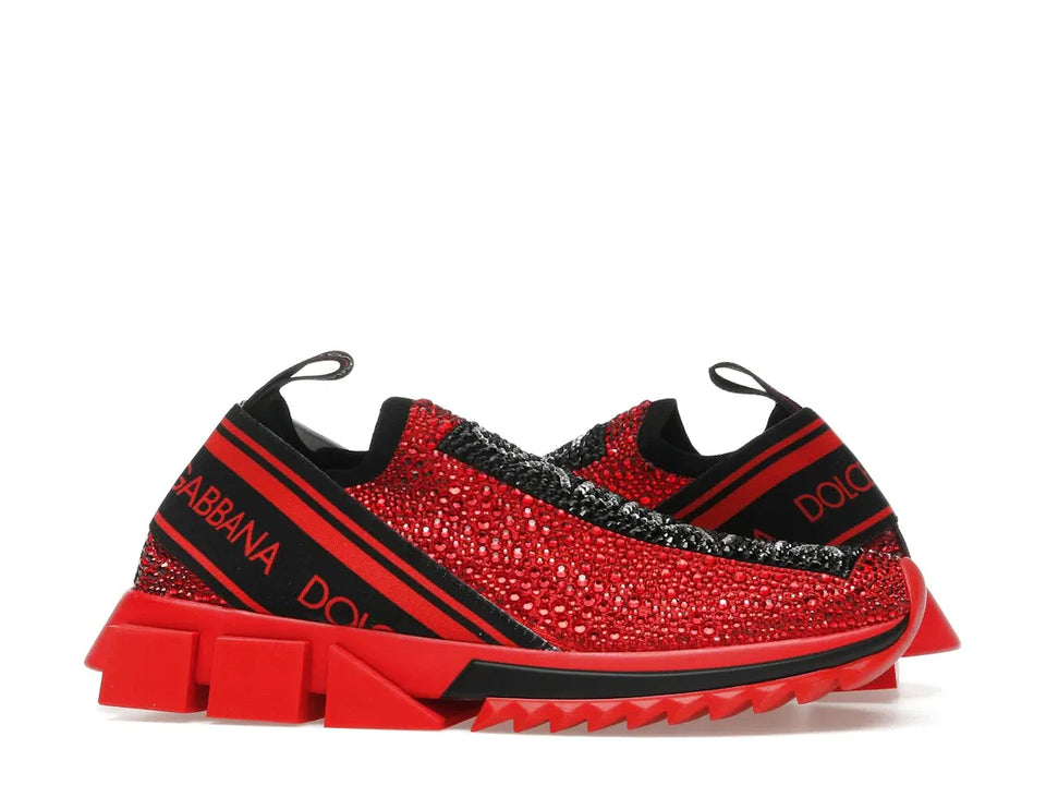Dolce & Gabbana Sorrento Slip On Red Crystal (Women's)