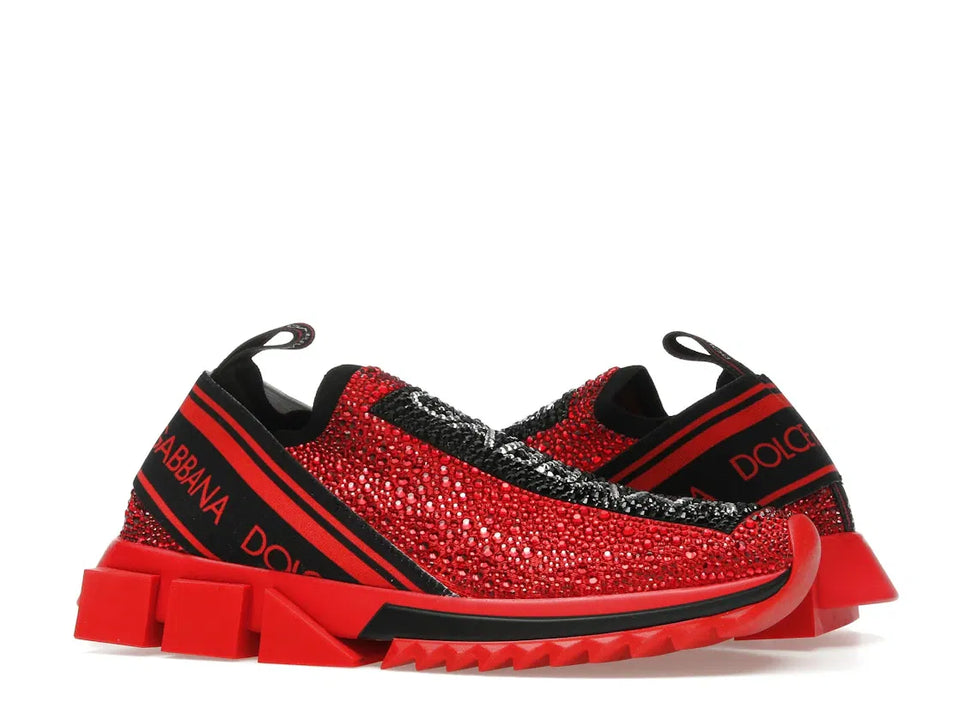 Dolce & Gabbana Sorrento Slip On Red Crystal (Women's)