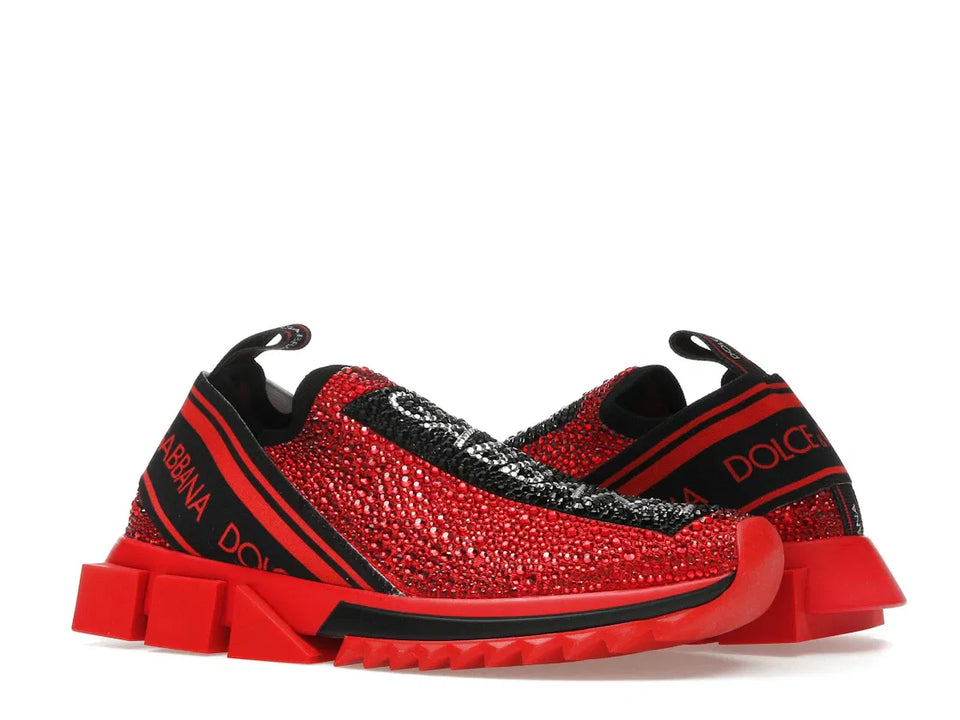 Dolce & Gabbana Sorrento Slip On Red Crystal (Women's)