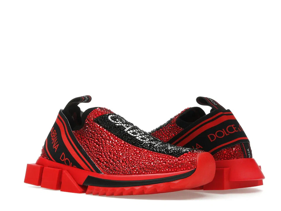 Dolce & Gabbana Sorrento Slip On Red Crystal (Women's)