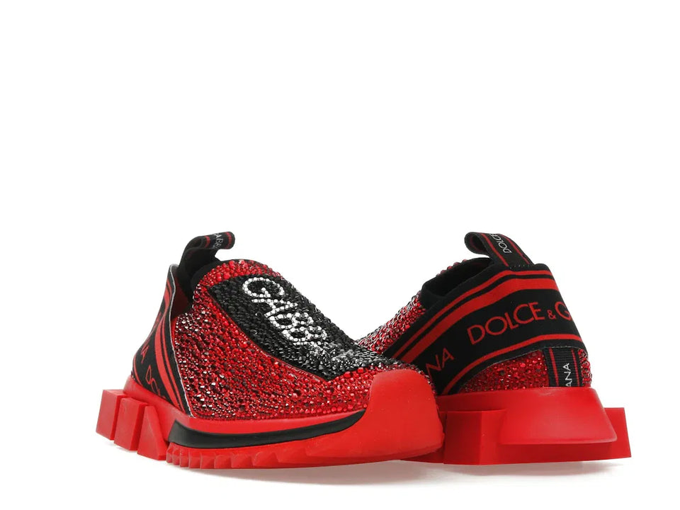 Dolce & Gabbana Sorrento Slip On Red Crystal (Women's)