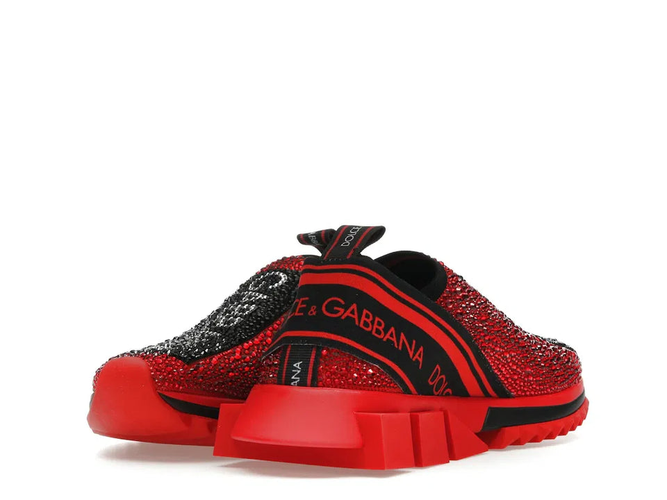 Dolce & Gabbana Sorrento Slip On Red Crystal (Women's)
