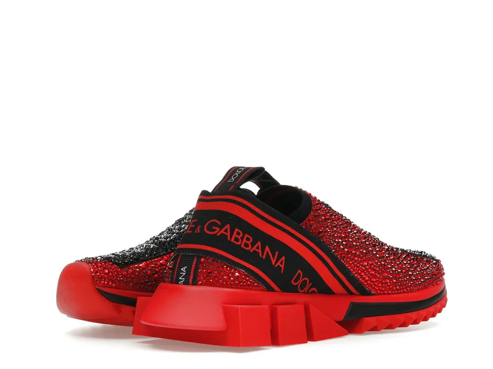 Dolce & Gabbana Sorrento Slip On Red Crystal (Women's)