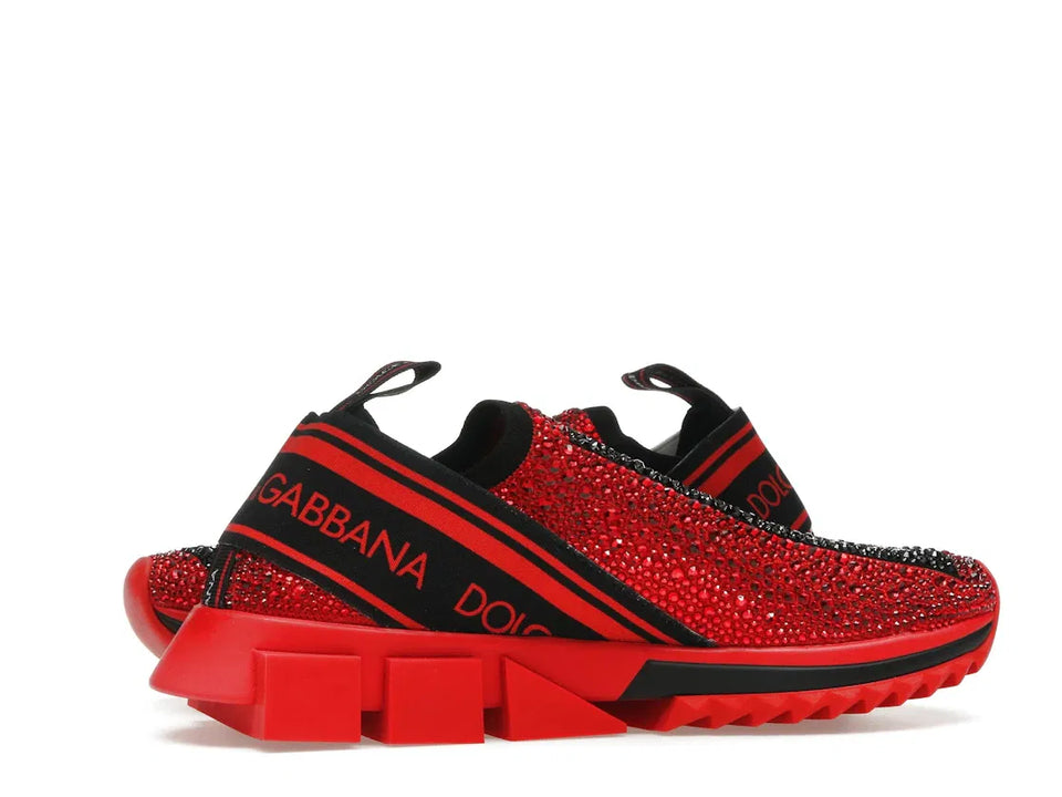 Dolce & Gabbana Sorrento Slip On Red Crystal (Women's)
