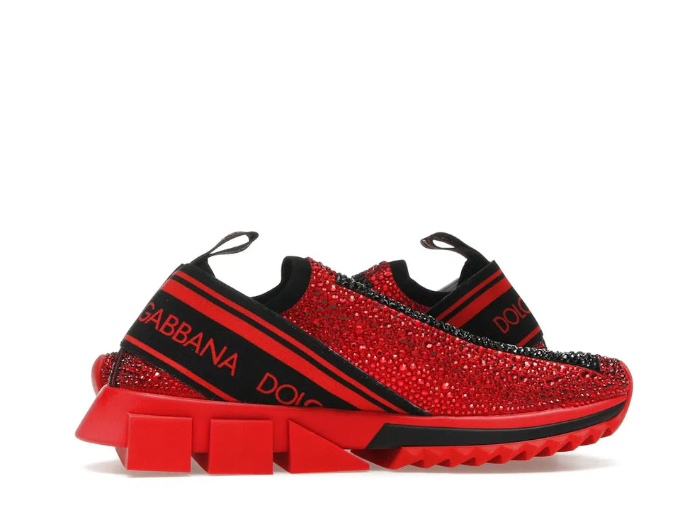 Dolce & Gabbana Sorrento Slip On Red Crystal (Women's)