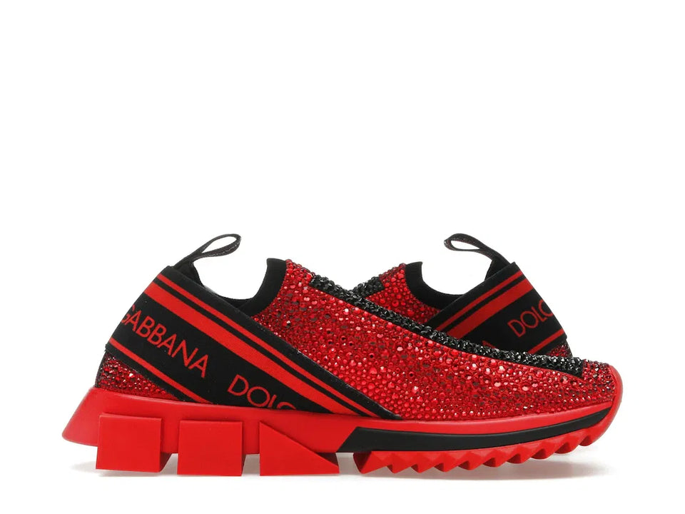 Dolce & Gabbana Sorrento Slip On Red Crystal (Women's)