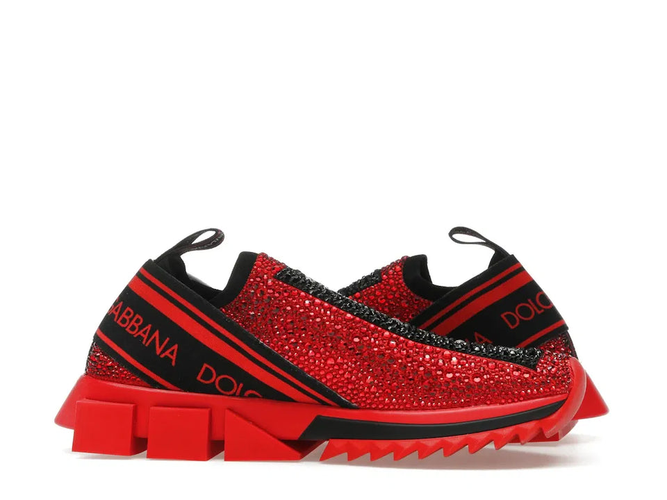 Dolce & Gabbana Sorrento Slip On Red Crystal (Women's)
