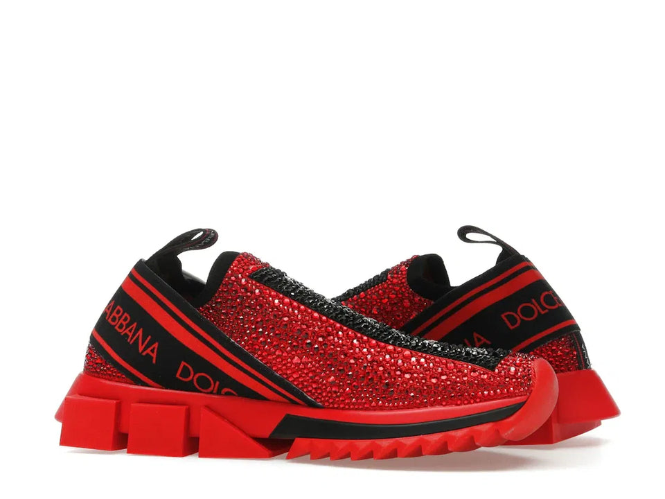 Dolce & Gabbana Sorrento Slip On Red Crystal (Women's)