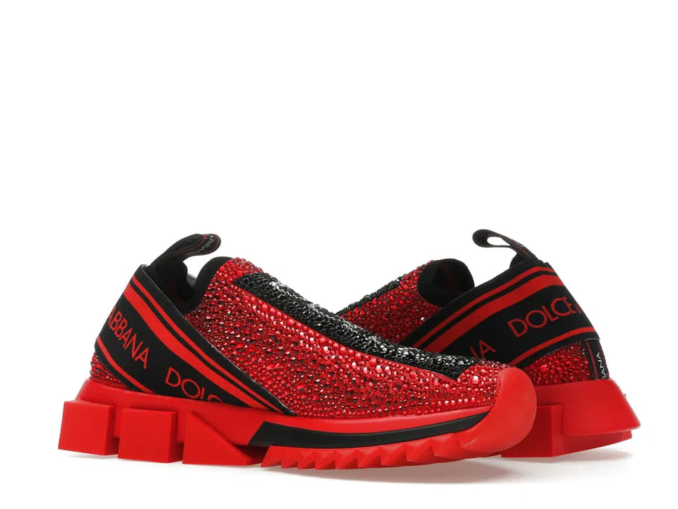 Dolce & Gabbana Sorrento Slip On Red Crystal (Women's)