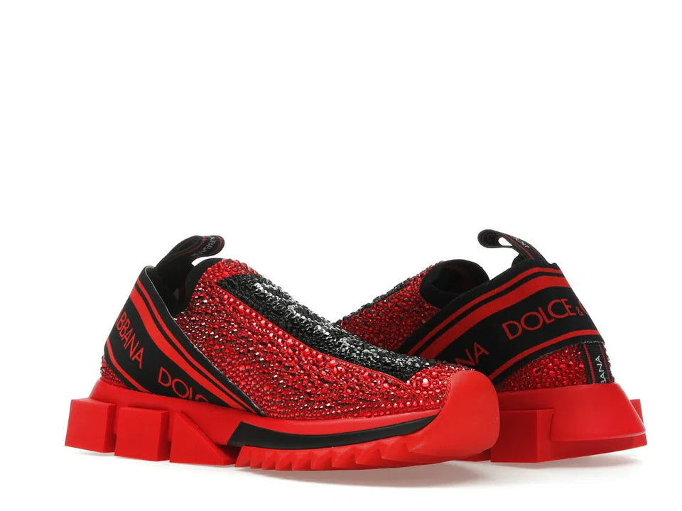 Dolce & Gabbana Sorrento Slip On Red Crystal (Women's)