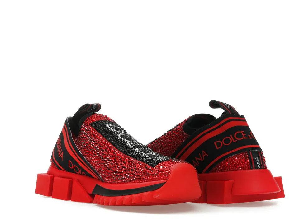 Dolce & Gabbana Sorrento Slip On Red Crystal (Women's)