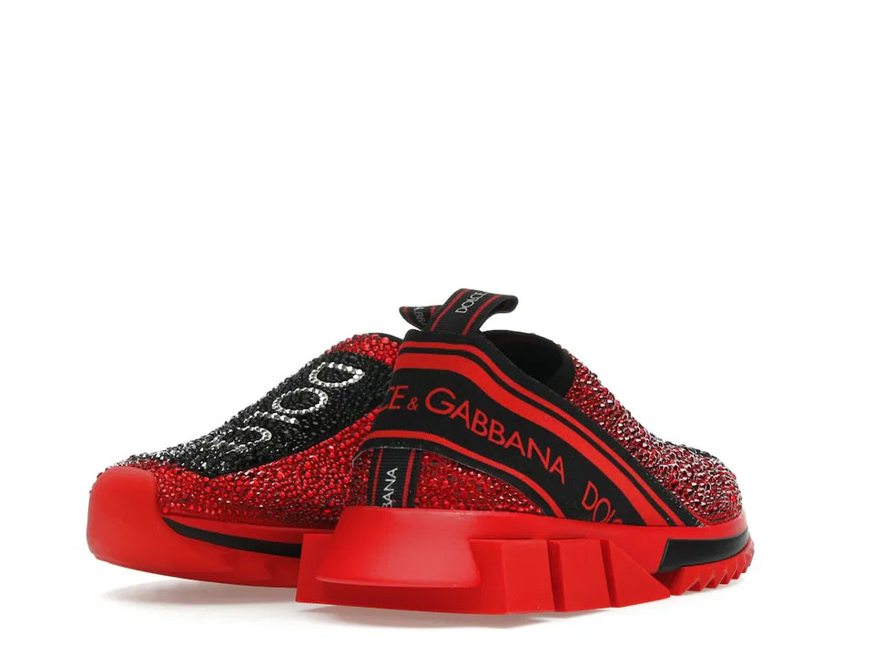 Dolce & Gabbana Sorrento Slip On Red Crystal (Women's)