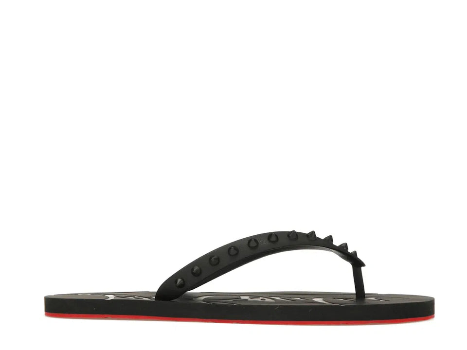 Christian Louboutin Loubi Flip Slide Black Black (Women's)